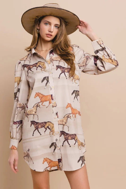 Unbeatable Prices Retro Horse T - Dress
