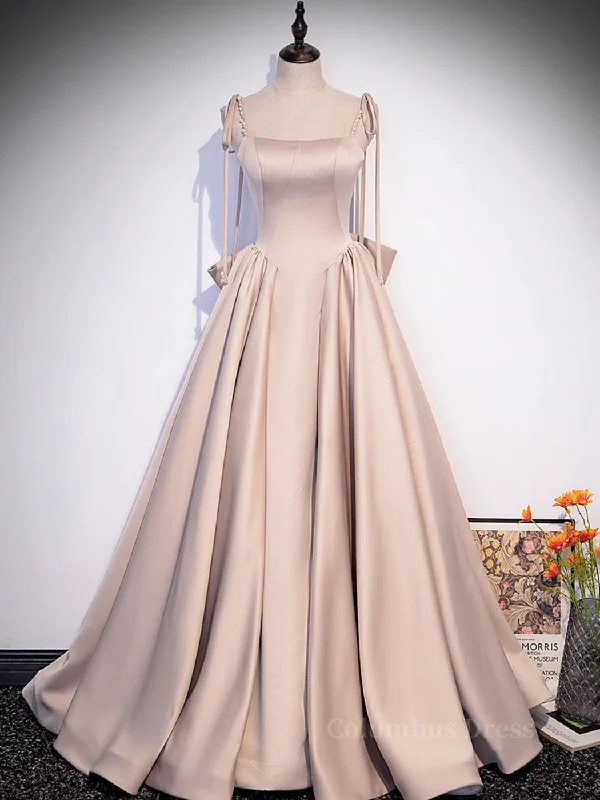 Price Cut Champagne A-Line Satin Long Corset Prom Dress, Champagne Corset Formal Evening Dress outfit Price Cut Champagne A-Line Satin Long Corset Prom Dress, Champagne Corset Formal Evening Dress outfit
