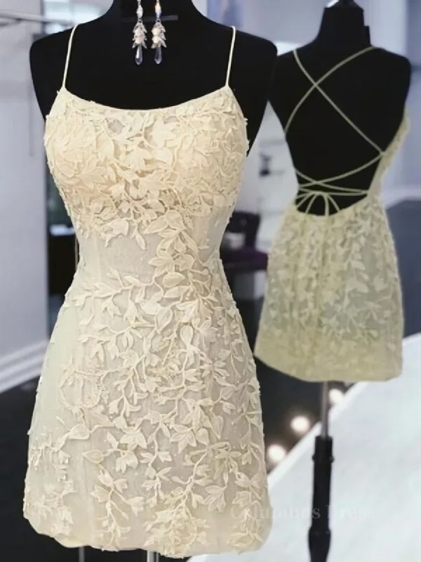 Buy Now Open Back Short Yellow Lace Corset Prom Dresses, Short Backless Yellow Lace Corset Formal Corset Homecoming Dresses outfit Buy Now Open Back Short Yellow Lace Corset Prom Dresses, Short Backless Yellow Lace Corset Formal Corset Homecoming Dresses outfit