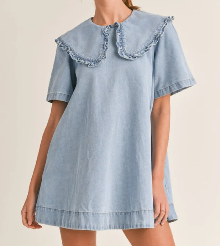 Huge Discounts The Ravi Denim Collared Dress