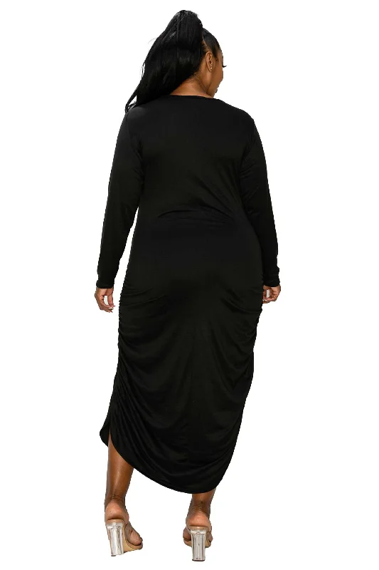 Discount Deals Sylvia Side Ruched Maxi Dress