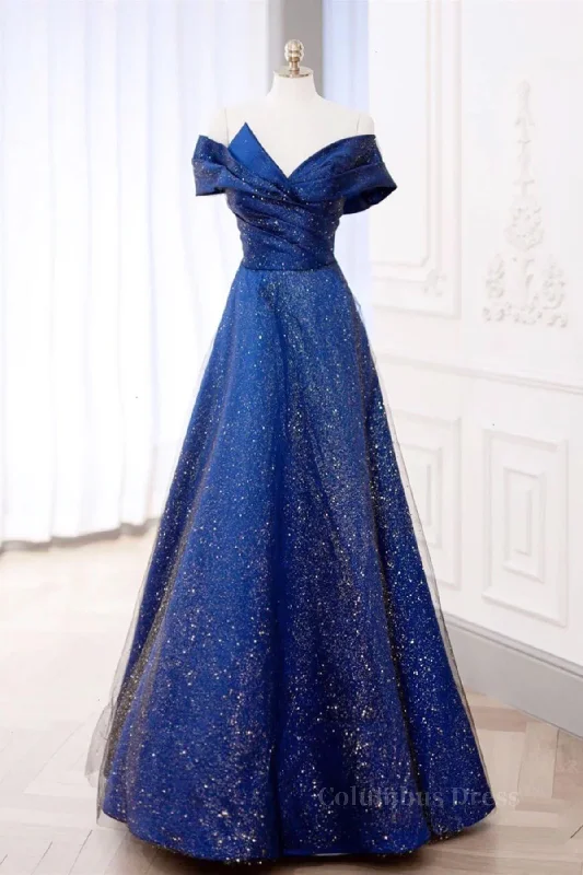 Price Slash Off the Shoulder Blue Long Corset Prom Dresses, Off Shoulder Long Corset Formal Evening Dresses outfit Price Slash Off the Shoulder Blue Long Corset Prom Dresses, Off Shoulder Long Corset Formal Evening Dresses outfit