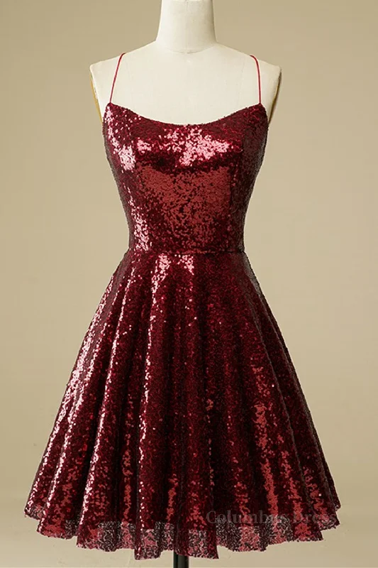 Limited Time Shiny Sequins Backless Burgundy Short Corset Prom Dresses, Backless Burgundy Corset Homecoming Dresses, Burgundy Corset Formal Evening Dresses outfit Limited Time Shiny Sequins Backless Burgundy Short Corset Prom Dresses, Backless Burgundy Corset Homecoming Dresses, Burgundy Corset Formal Evening Dresses outfit