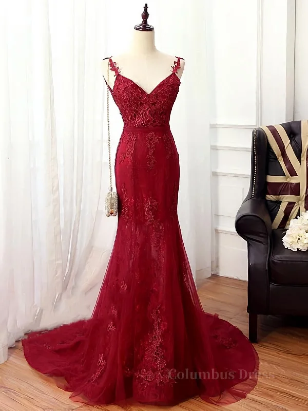 Limited Availability V Neck Burgundy Mermaid Lace Corset Prom Dresses, Wine Red Mermaid Lace Corset Formal Corset Bridesmaid Dresses outfit Limited Availability V Neck Burgundy Mermaid Lace Corset Prom Dresses, Wine Red Mermaid Lace Corset Formal Corset Bridesmaid Dresses outfit