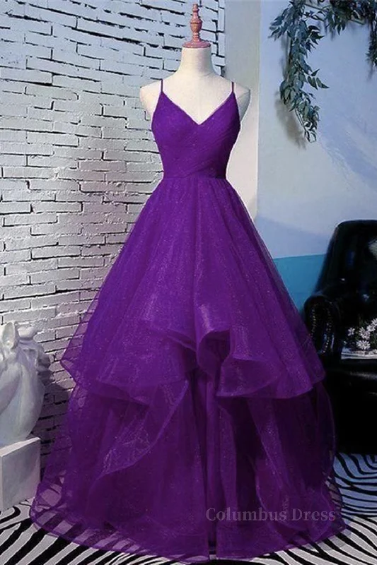 Deal Dash Shiny V Neck Purple Long Corset Prom Dresses, Long Purple Corset Formal Evening Dresses, Purple Corset Ball Gown outfits Deal Dash Shiny V Neck Purple Long Corset Prom Dresses, Long Purple Corset Formal Evening Dresses, Purple Corset Ball Gown outfits