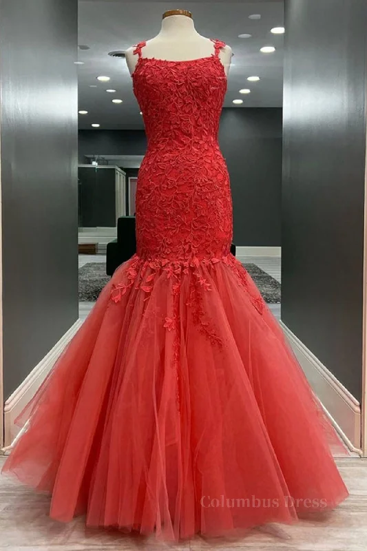 Price Reduction Mermaid Red Tulle Lace Long Corset Prom Dresses, Mermaid Red Corset Formal Dresses, Red Lace Evening Dresses outfit Price Reduction Mermaid Red Tulle Lace Long Corset Prom Dresses, Mermaid Red Corset Formal Dresses, Red Lace Evening Dresses outfit