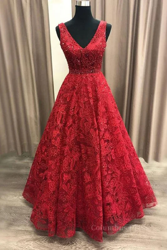 Deal Zone V Neck Burgundy Lace Long Corset Prom Dresses, Burgundy Lace Corset Formal Dresses, Burgundy Evening Dresses outfit Deal Zone V Neck Burgundy Lace Long Corset Prom Dresses, Burgundy Lace Corset Formal Dresses, Burgundy Evening Dresses outfit