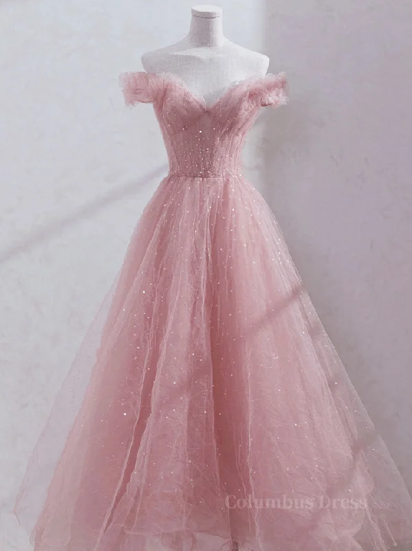 Value Deals Pink off shoulder tulle sequin long Corset Prom dress, pink Corset Formal dress outfit Value Deals Pink off shoulder tulle sequin long Corset Prom dress, pink Corset Formal dress outfit