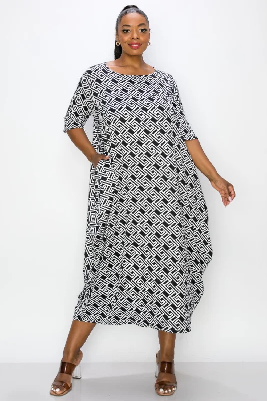 Grand Opening Sale Veronica Monogram Pocket Dress