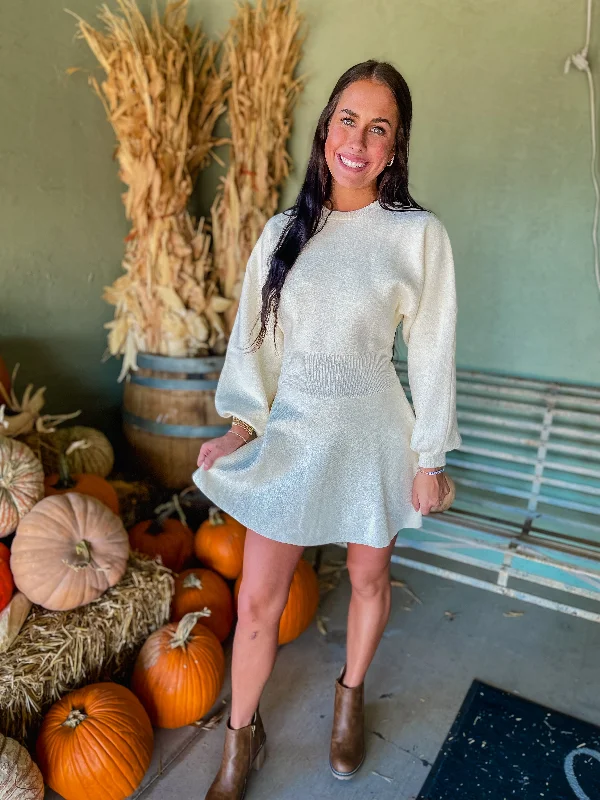 Stock Up and Save Balloon Sleeve Sweater Dress