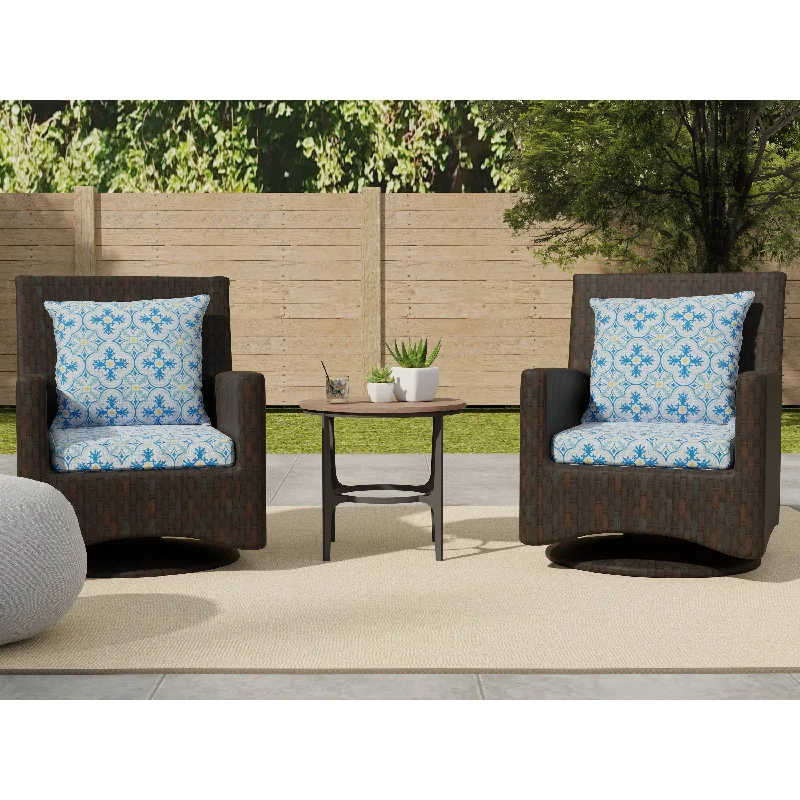 Lillian Palm Beach Retro Collection - Outdoor Deep Seat Cushion Set