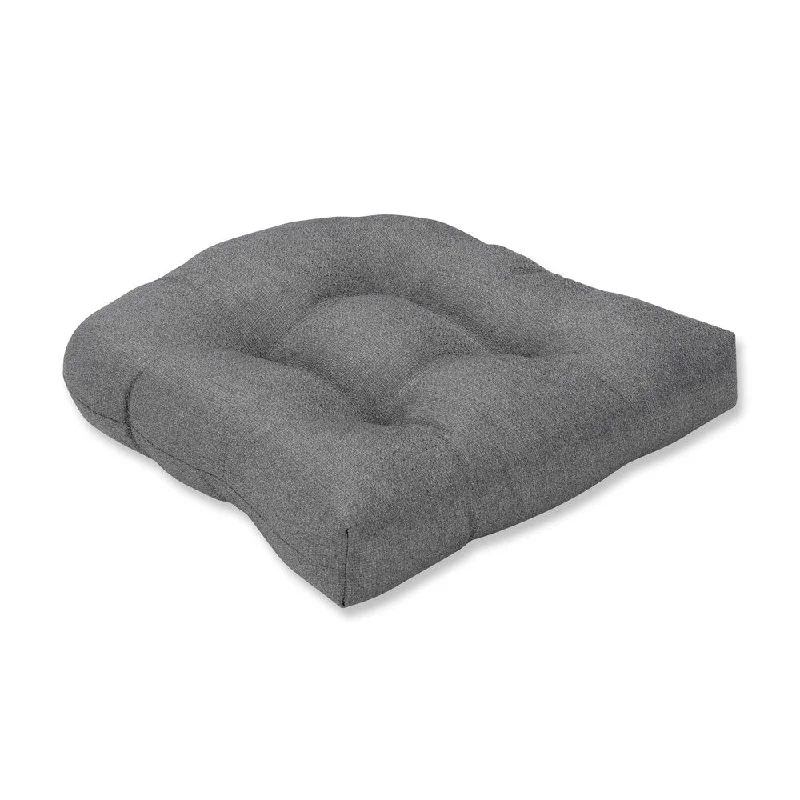 Pillow Perfect Indoor Sonoma Pewter Wicker Seat Cushion, 19 in. L X 19 in. W X 5 in. D