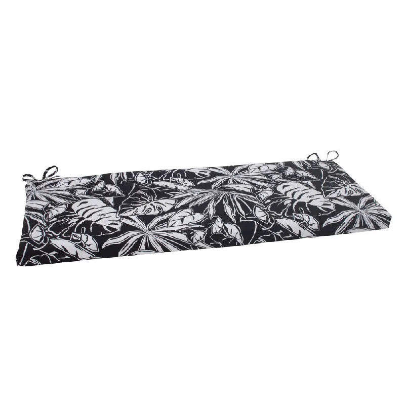 Pillow Perfect Kiara Polyester Black Outdoor Bench Cushion