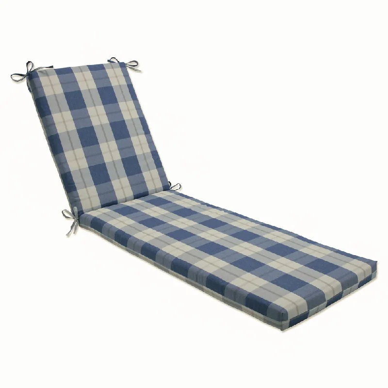 Pillow Perfect Outdoor Branson Lapis Chaise Lounge Cushion 80x23x3 - 80 X 23 X 3 - 80 X 23 X 3