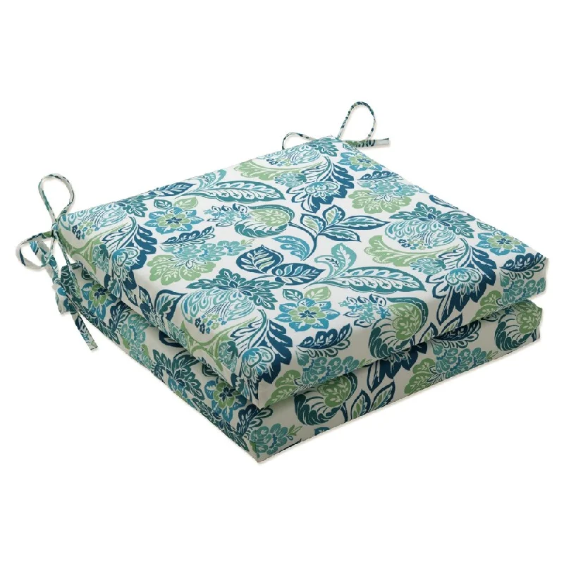 Pillow Perfect Outdoor Dailey Opal Squared Corners Seat Cushion 20x20x3 (Set of 2) - 20 X 20 X 3 - 20 X 20 X 3