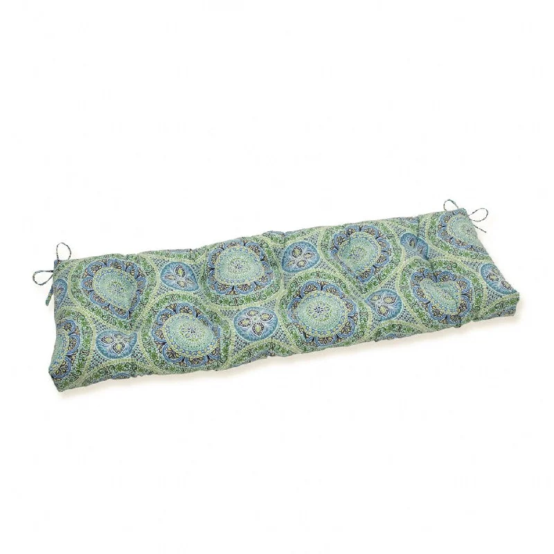 Pillow Perfect Outdoor Delancey Lagoon Blown Bench Cushion