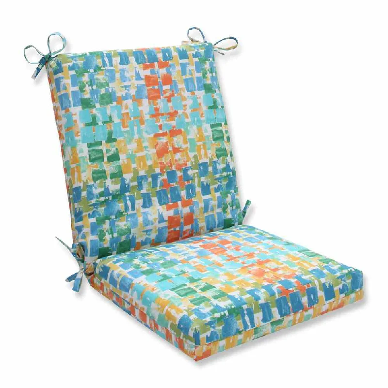 Pillow Perfect Outdoor/ Indoor Quibble Sunsplash Squared Corners Chair Cushion