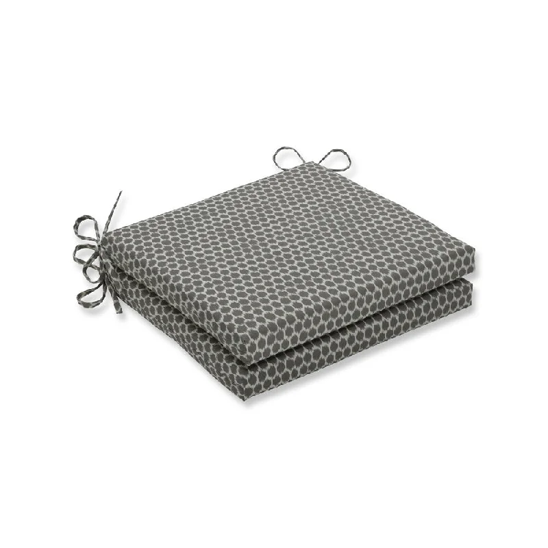 Pillow Perfect Outdoor/Indoor Seeing Spots Sterling Squared Corners Seat Cushion 20x20x3 (Set of 2)