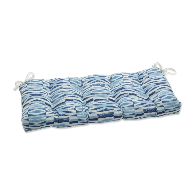 Pillow Perfect Outdoor Nevis Waves Sailor Blown Bench Cushion