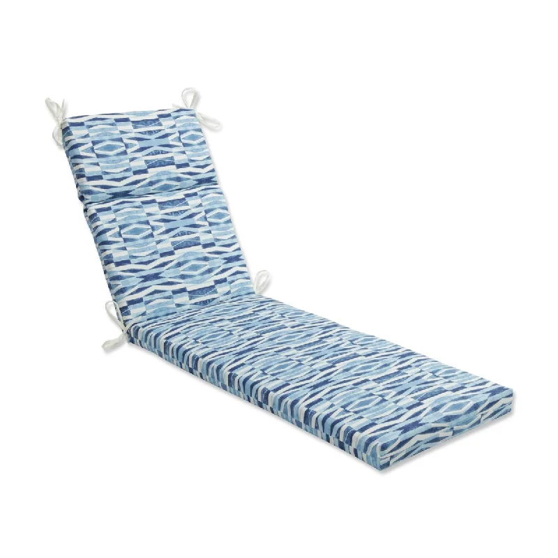 Pillow Perfect Outdoor Nevis Waves Sailor Chaise Lounge Cushion - 72.5 X 21 X 3 - 72.5 X 21 X 3