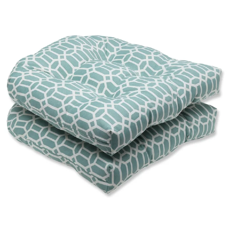 Pillow Perfect Outdoor Rhodes Quartz Wicker Seat Cushion (Set of 2)