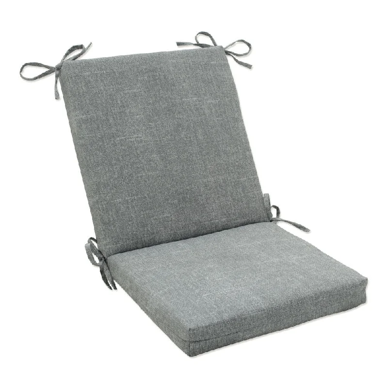 Pillow Perfect Outdoor Tory Graphite Squared Corners Chair Cushion - 36.5 X 18 X 3 - 36.5 X 18 X 3