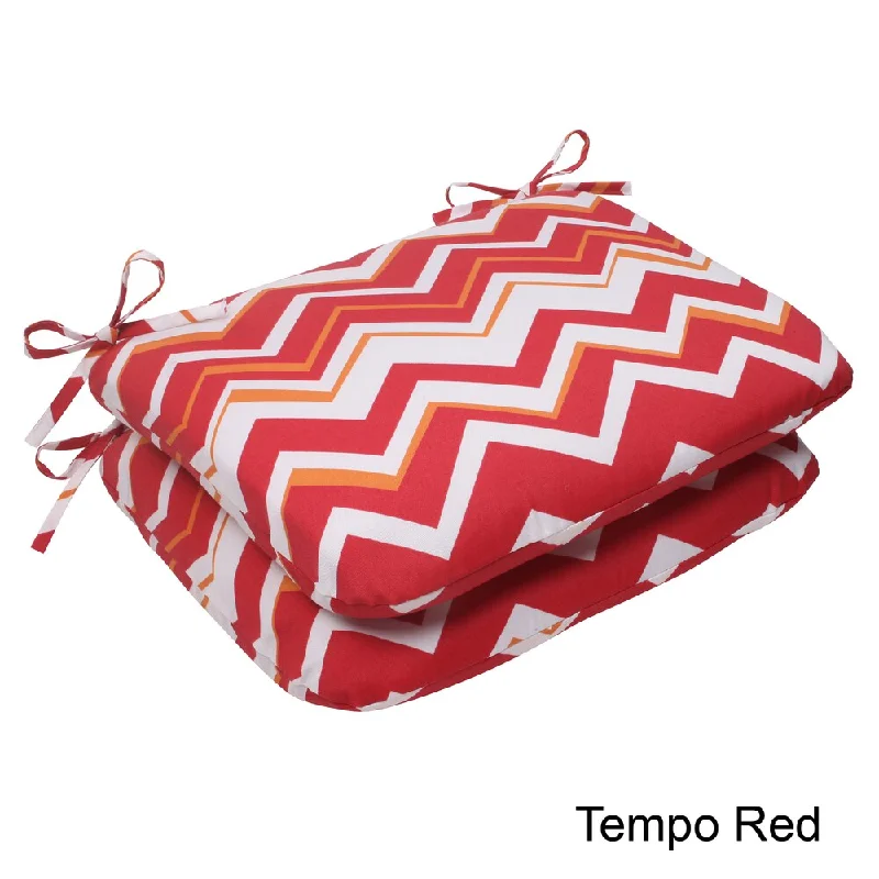 Pillow Perfect Tempo Polyester Rounded Outdoor Seat Cushions (Set of 2)