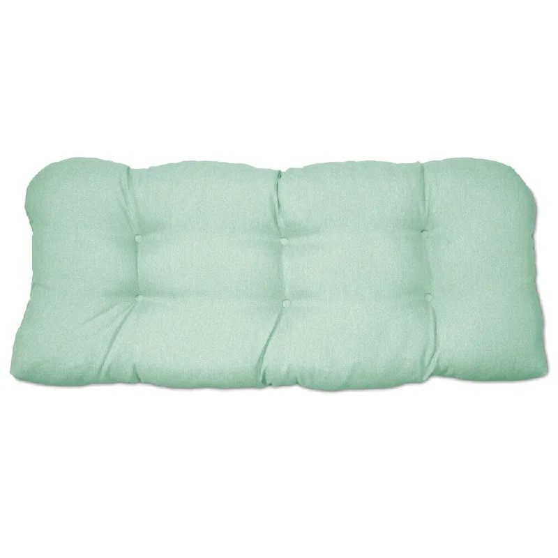 Settee Cushion Tufted Aqua