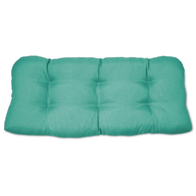 Settee Cushion Tufted Turq