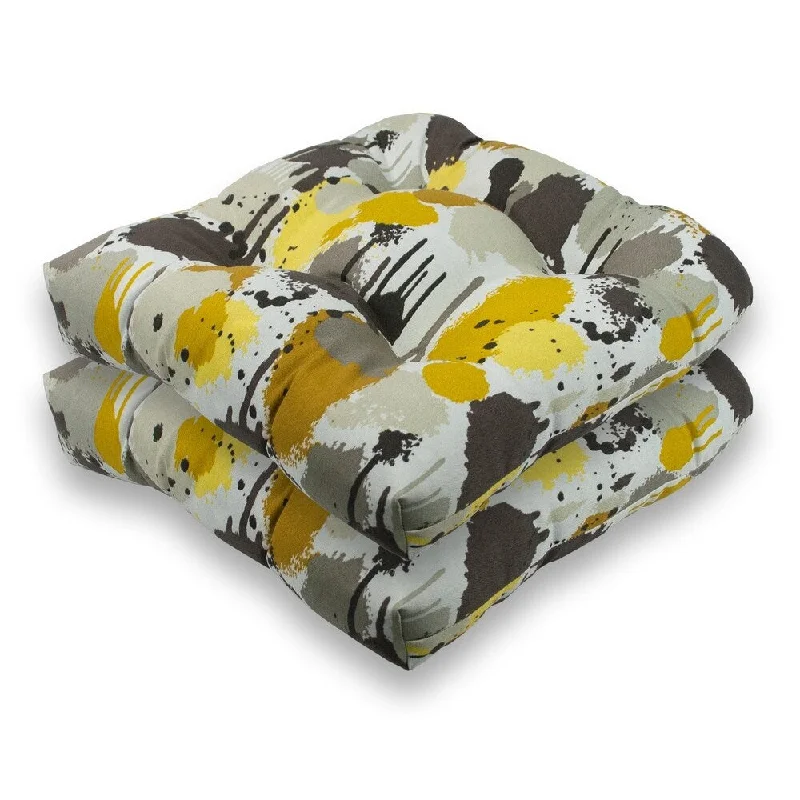 Sherry Kline Paintdrip Outdoor Seat Cushions (Set of 2) - 16x16x3