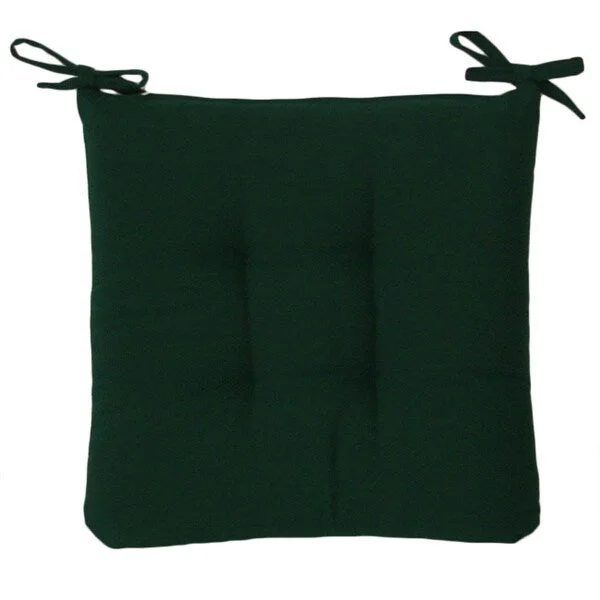 Trijaya Living Sunbrella Tufted Dining Cushions Canavs Forest Green 5446 Patio Furniture Cushion