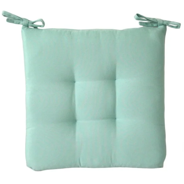 Trijaya Living Sunbrella Tufted Dining Cushions Canavs Glacier 5428 Patio Furniture Cushion