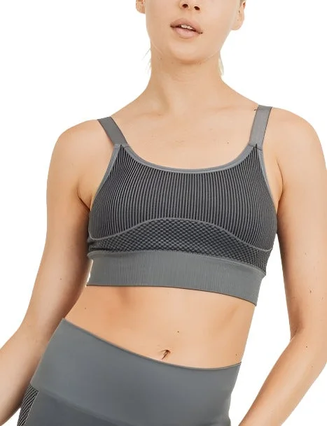 Mono B Seamless Mermaid Bra AT2777 Charcoal