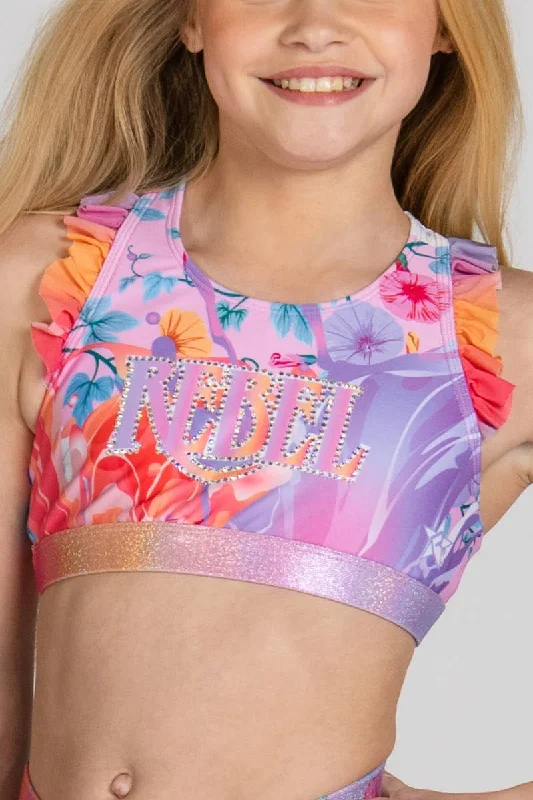 Deal Zone Robin Sports Bra in Floral Fairytale