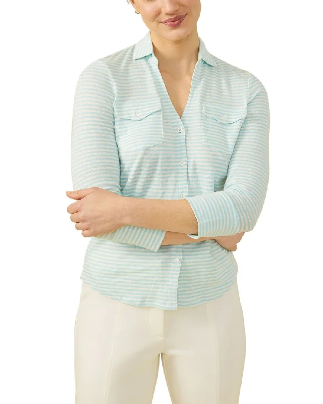 J.McLaughlin Brynn Linen-Blend Top