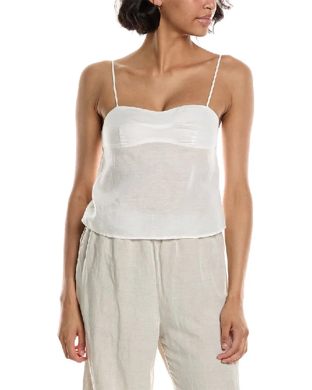 Onia Air Linen-Blend Open Back Top