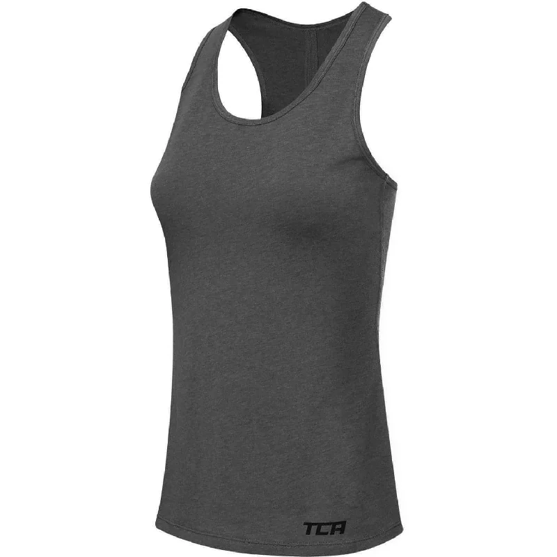 TCA Natural Performance Womens Running Vest Tank Top - Grey