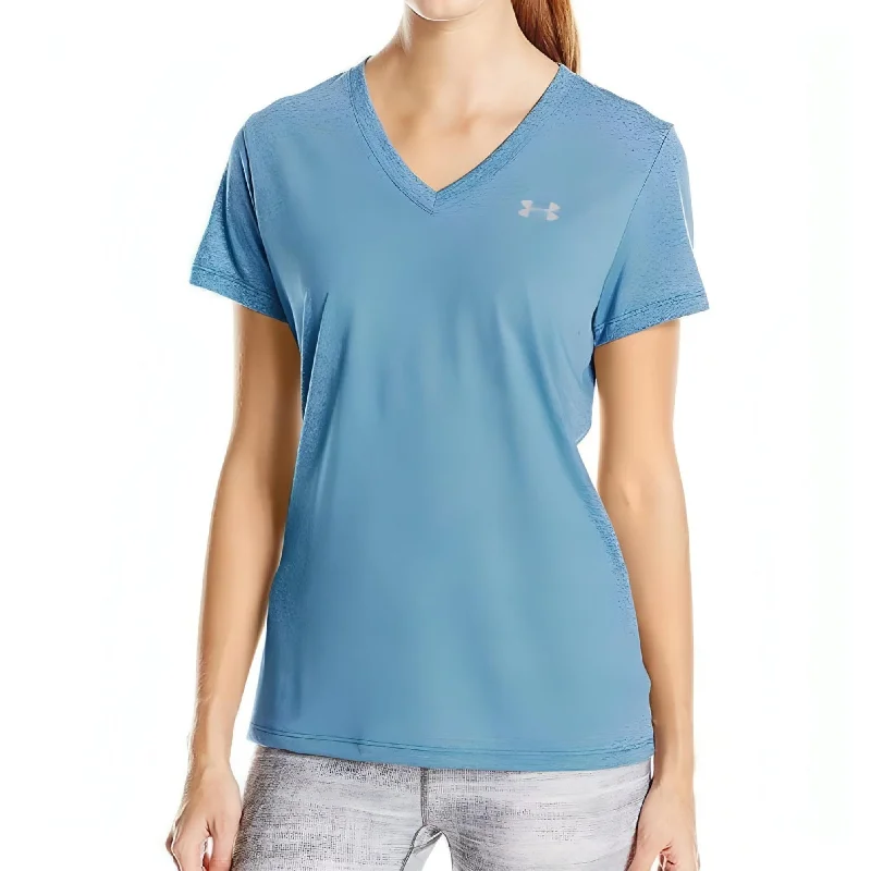 Under Armour Threadborne Twist Short Sleeve Womens Running Top - Blue