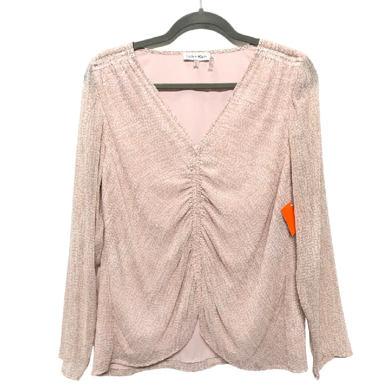 Price Slash Blouse Long Sleeve By Calvin Klein  Size: S