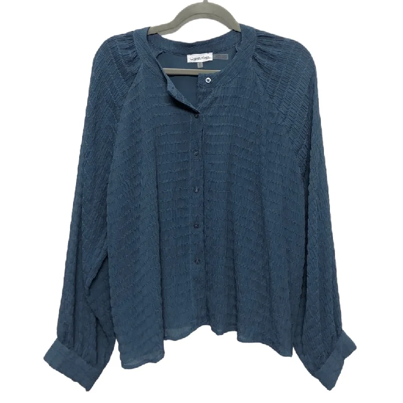 Special Savings Blouse Long Sleeve By Calvin Klein  Size: Xl