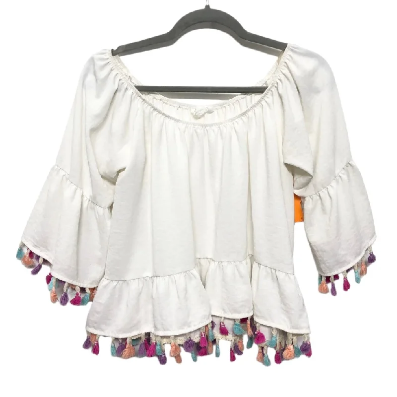 Major Savings Top 3/4 Sleeve By Peach Love Cream California  Size: S