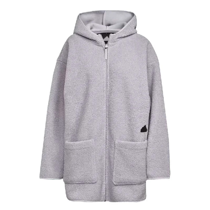 Savings Bonanza adidas - Women's Polar Fleece Long Hooded Track Top (HM2840)