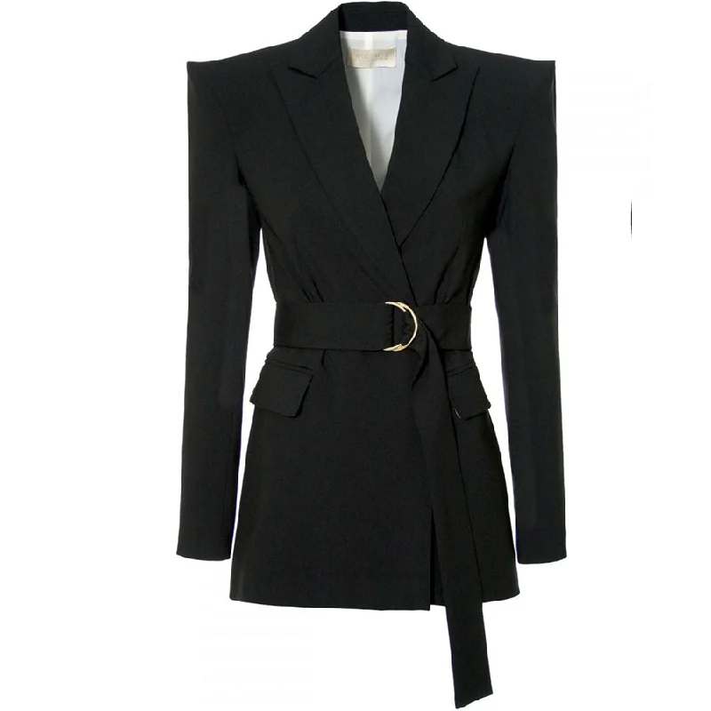 Deal Frenzy BELTED-BLAZER „MARINA“ IN BLACK