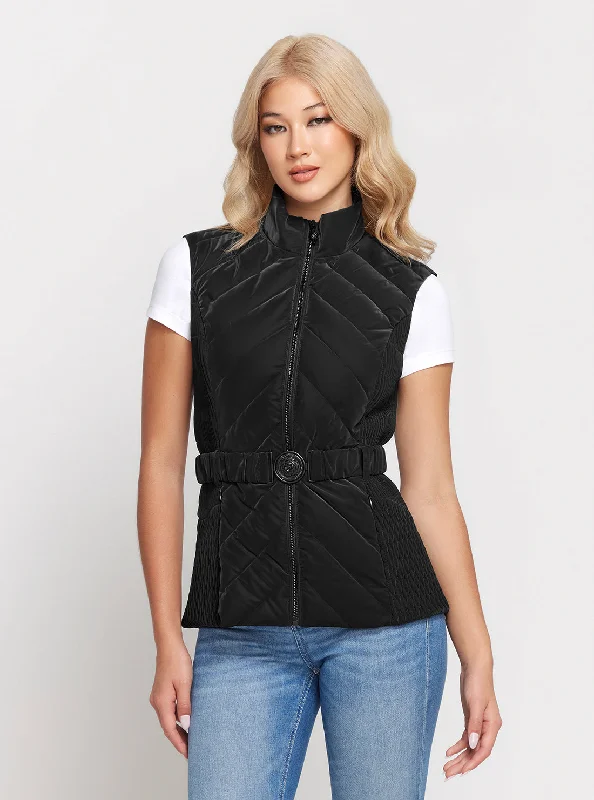Special Buy Black Cassandra Belted Vest