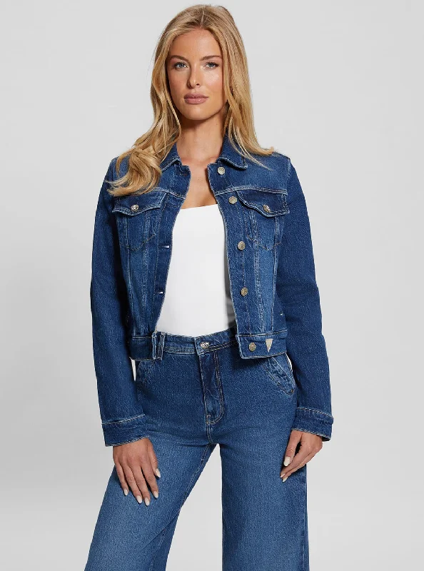 Seasonal Clearance Blue Denim Delya Trucker Jacket
