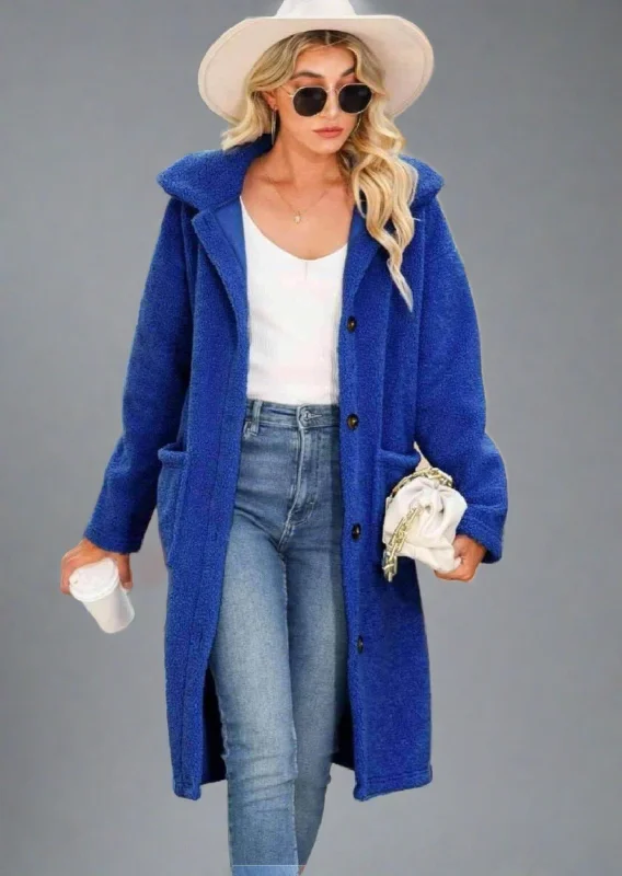 Super Deal Collared Neck Button Down Coat