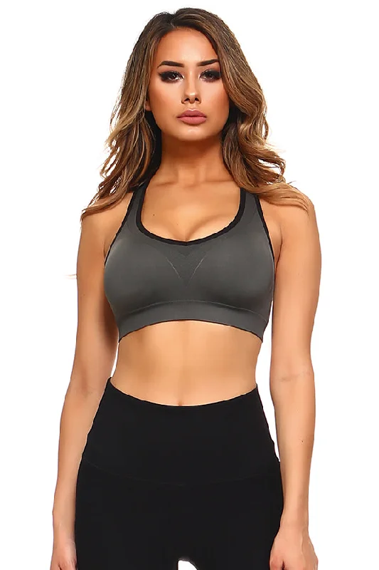 Cut Out Back Detail Sports Bra