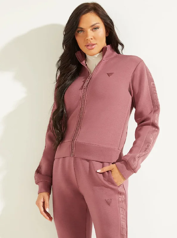 Limited Quantity Eco Wine Allie Scuba Zip Active Jacket