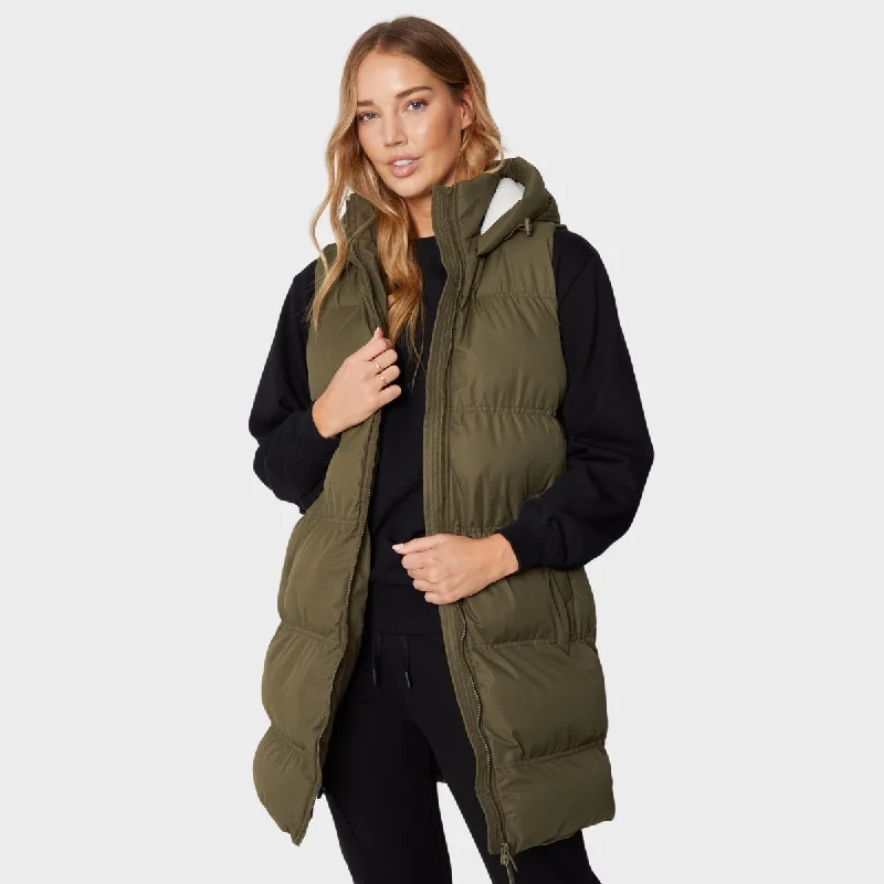 Don't Miss Threadbare Ladies Khaki Borg Lined Gilet