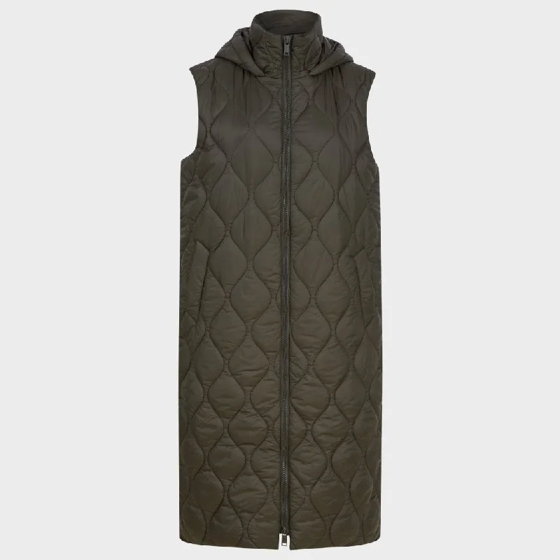 Huge Savings Ladies Khaki Longline Gilet